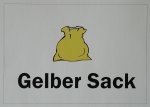 Papierkorb Aufkleber DinA 6 Gelber Sack (Zoom)