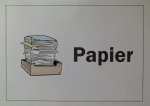 Papierkorb Aufkleber DinA 6 Papier (Zoom)