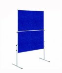 Legamaster Moderationswand Economy, klappbar blau, filzbespannt (Zoom)