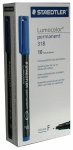 Overhead Marker, permanent, 10er blau (Zoom)