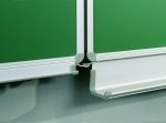 Conen Klappschiebetafel freistehend, fahrbar Schmutzauffangrinne, Kreideablage und Kantenschutz  (Zoom)