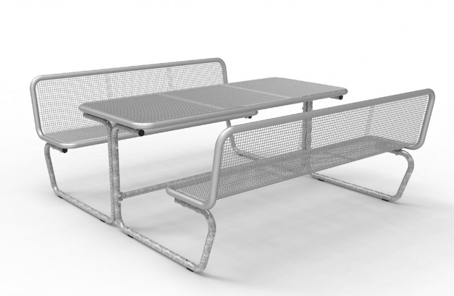 Sitz-Tisch-Kombination Parador Harmony beidseitig mit Rückenlehnen (Zoom)