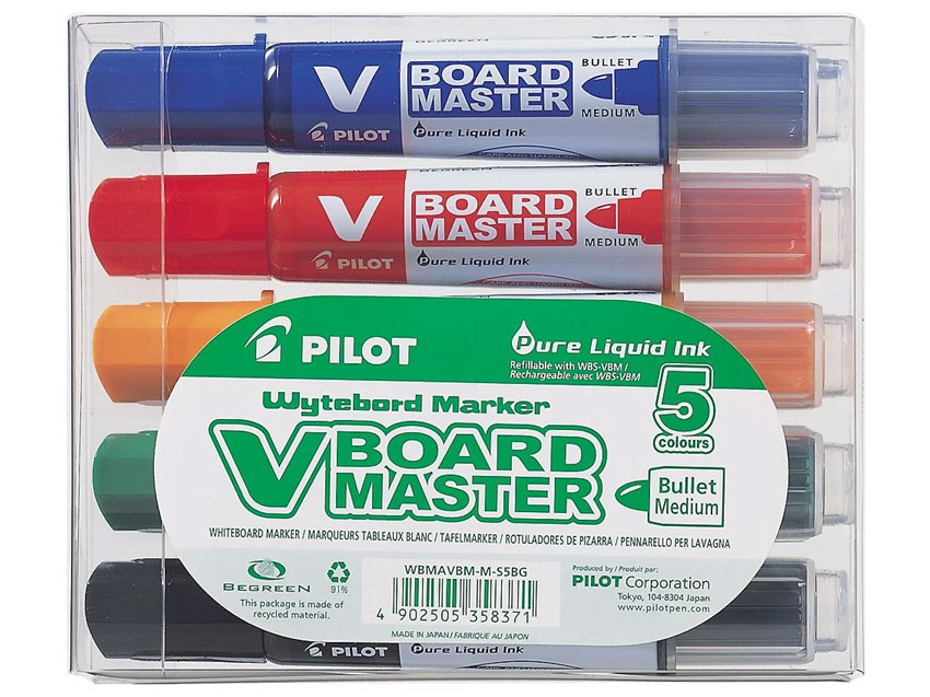 Pilot Boardmarker, nachfüllbar, 5er Etui Pilot Boardmarker, nachfüllbar, 5er Etui (Zoom)