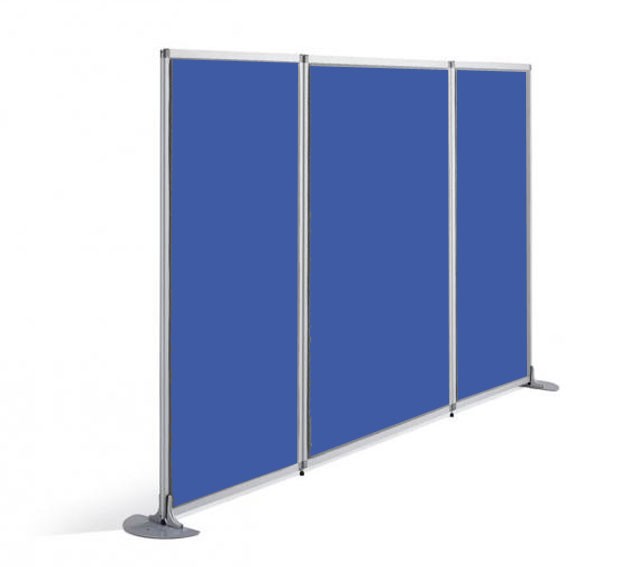 Akustik Raumteiler blau, 121 cm breit (Zoom)