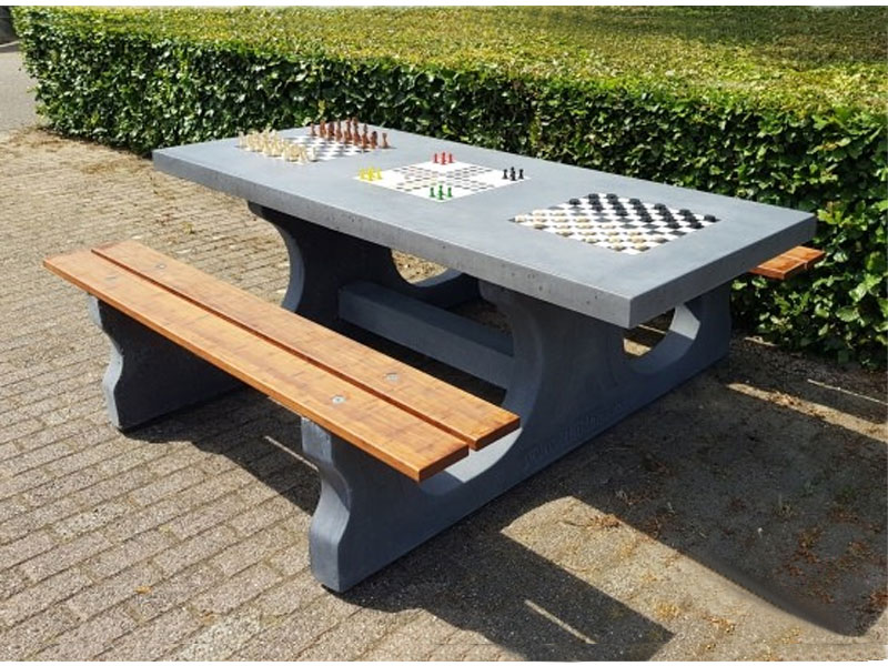 Multi-Spieltisch Beton Beton Anthrazit (Zoom)
