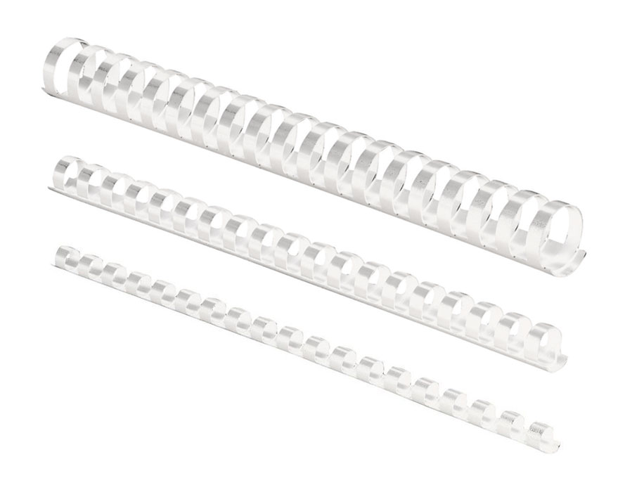 Plastikbinderücken, A4, weiß Plastikbinderücken, A4, weiß (Zoom)