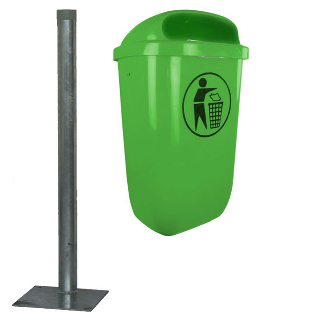 Böco Abfallbehälter Kunststoff zum Aufdübeln (Zoom)