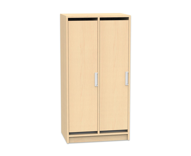 Flexeo Garderobenschrank Armadio, 2 Türen, mit Fachböden, Höhe 130,4 cm Schrank mit Muschelgriff (Zoom)