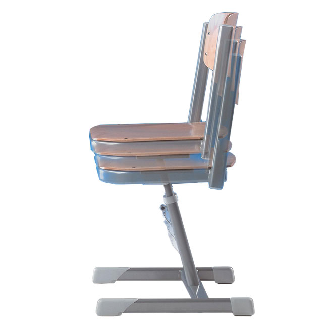 Conen Aluflexstuhl "LORDO" Schulstuhl höhenverstellbar Stuhl mehrstufig höhenverstellbar (Zoom)