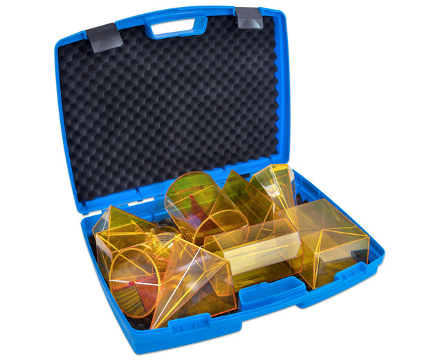 Betzold Geometriekörper aus Acrylglas, 10-tlg. mit Aufbewahrungsbox (Zoom)