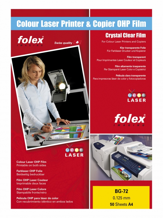 Folex Farb-Laser-Kopierfolie Farb-Laserdrucker-Folie (Zoom)
