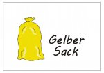 Papierkorb Aufkleber Din A6 Gelber Sack (Zoom)