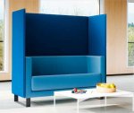 Conen SIT!BOX Privacy Sofa und Rückwand einfarbig blau (Zoom)