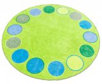 Betzold Sitzkreis-Teppich Dots 14 Sitzfelder (Zoom)