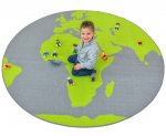 Betzold Spielteppich „Pianeta“ Weltkarte als Teppich (Zoom)
