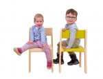 Betzold Kindergarten Holzstuhl Stapelbarer Kinderstuhl in 2 Dekoren (Zoom)