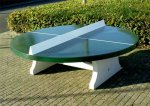 HeBlad Tischtennistisch Beton, rund Grün (Zoom)