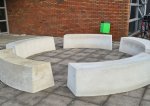 HeBlad Betonbank oval massiv aus einem Stück Beton (Zoom)