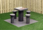 HeBlad Schachtisch Beton Beton Anthrazit, 4er (Zoom)