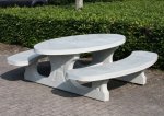 Picknickset Beton oval Beton Natur (Zoom)