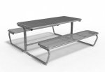 Erlau Sitz-Tisch-Kombination Parador Harmony ohne Rückenlehnen (Zoom)