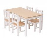 Betzold Kinder-Sitzgruppe Rechtecktisch und 4 Stühle (Zoom)