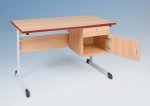 Conen Lehrertisch Classic Schublade und großes Fach, jeweils abschließbar (Zoom)