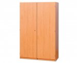 Flexeo Hochschrank mit Drehtüren Farbe / color: Breite: 94,4 cm, mit Mittelwand (Zoom)