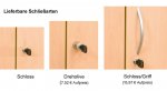 Flexeo Hochschrank mit Drehtüren Lieferbare Schließarten (Zoom)