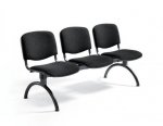 deskin Besucherbank Polster 3-Sitzer, Gestell schwarz (Zoom)