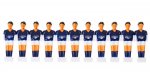 Betzold Kindergarten-Kicker Spielfiguren: eine Mannschaft in blau (Zoom)