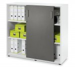 deskin Schiebetürenschrank EVO Korpus Weiß, Front Anthrazit (Zoom)
