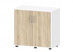 deskin Flügeltürenschrank EVO, 78 cm hoch 80 cm breit, Front: Anthrazit, Korpus: Weiß (Zoom)