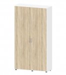 deskin Flügeltürenschrank EVO, 221 cm hoch 120 cm breit, Front: Wildeiche, Korpus: Weiß (Zoom)
