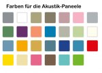 Akustik Wandpaneel farbig Lieferbare Farben für die Akustik Wandpaneele (Zoom)