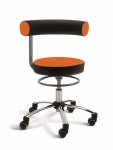 Sanus®-Gesundheitsstuhl, feste Lehne orange-schwarz (Zoom)