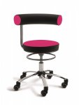 Sanus® -Gesundheitsstuhl, feste Lehne pink-schwarz (Zoom)