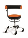 Sanus® -Gesundheitsstuhl, höhenverstellbare Lehne orange-schwarz (Zoom)