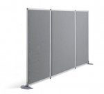 Akustik Raumteiler grau, 121 cm breit (Zoom)