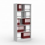 deskin Modul-Regal, 183 cm hoch Lichtgrau, 80 cm breit (Zoom)