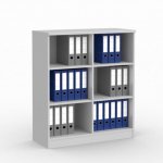 deskin Modul-Regal, 114 cm hoch Lichtgrau, 100 cm breit (Zoom)