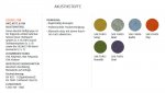 Conen Akustik Pinboard lieferbare Farben für die Akustik-Stoffe (Zoom)