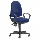 Bürodrehstuhl COMFORT ACTIVE Blau mit Armlehnen (Zoom)