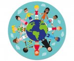 Betzold Kinder der Welt - Teppich die Welt als Zentrum der Kinder (Zoom)
