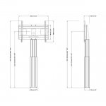 Conen Monitor Wandhalterung Abmessungen (Zoom)