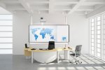 Conen Whiteboard extrabreit mit Projektorarm