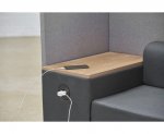 BE SOFT Akustik Sessel mit Tisch integrierter Ablagetisch mit Steckersystem (Zoom)