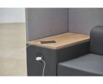 Betzold BE SOFT Akustik Sessel mit Tisch integrierter Ablagetisch mit Steckersystem (Zoom)