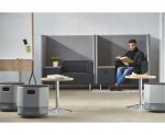BE SOFT Akustik Sessel mit Tisch gedacht zum ruhigen Arbeiten oder Entspannen (Zoom)