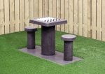 HeBlad Spieltisch Dame Beton